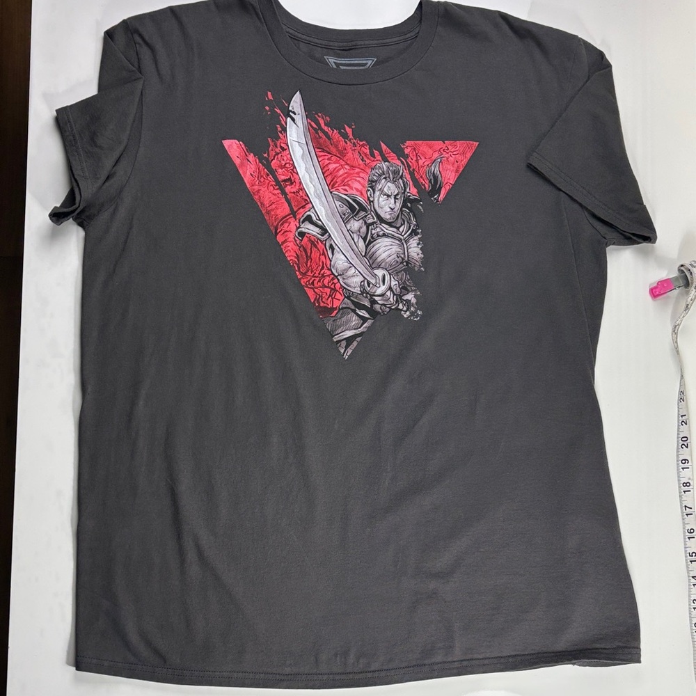 Soul Calibur Darth Vader Warrior Graphic Dark Gray T-Shirt
